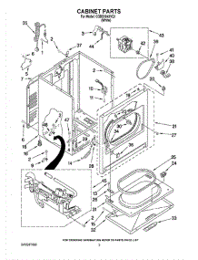 02 - Cabinet Parts parts for Whirlpool Dryer CGDS1043VQ1 from AppliancePartsPros.com