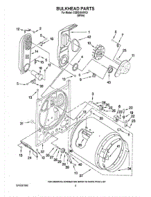 03 - Bulkhead Parts parts for Whirlpool Dryer CGDS1043VQ1 from AppliancePartsPros.com
