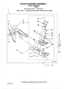 04 - 8318272 Burner Assembly parts for Whirlpool Dryer CGDS1043VQ1 from AppliancePartsPros.com