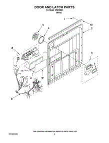 03 - Door And Latch Parts parts for Whirlpool Dishwasher IWU98660 from AppliancePartsPros.com