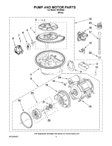 08 - Pump And Motor Parts parts for Whirlpool Dishwasher IWU98660 from AppliancePartsPros.com