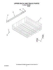 09 - Upper Rack And Track Parts parts for Whirlpool Dishwasher IWU98660 from AppliancePartsPros.com