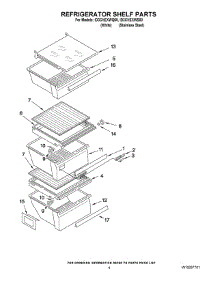 03 - Refrigerator Shelf Parts parts for Whirlpool Refrigerator ID3CHEXWS00 from AppliancePartsPros.com