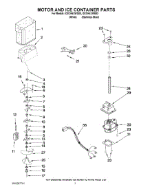 05 - Motor And Ice Container Parts parts for Whirlpool Refrigerator ID3CHEXWS00 from AppliancePartsPros.com
