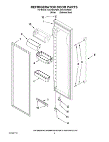 06 - Refrigerator Door Parts parts for Whirlpool Refrigerator ID3CHEXWS00 from AppliancePartsPros.com