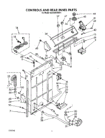 02 - Controls And Rear Panel parts for Whirlpool Washer 6LA5400XWW1 from AppliancePartsPros.com