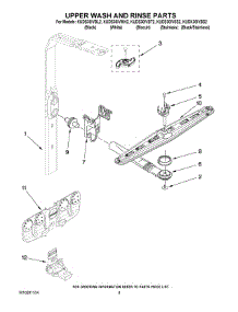 07 - Upper Wash And Rinse Parts parts for Kitchenaid Dishwasher KUDK30IVBS2 from AppliancePartsPros.com