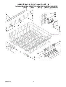 09 - Upper Rack And Track Parts parts for Kitchenaid Dishwasher KUDK30IVBS2 from AppliancePartsPros.com