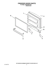 07 - Freezer Door Parts parts for Whirlpool Refrigerator M0RXEMMWM00 from AppliancePartsPros.com