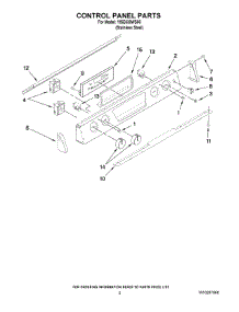 02 - Control Panel Parts parts for Whirlpool Range YISE630WS00 from AppliancePartsPros.com