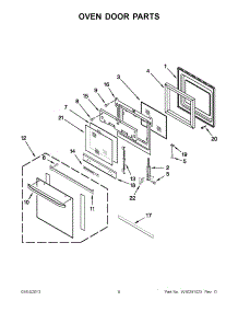 04 - Oven Door Parts parts for Whirlpool Oven IBS550PWW00 from AppliancePartsPros.com