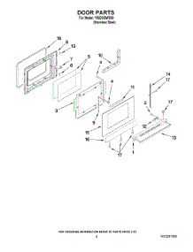 05 - Door Parts parts for Whirlpool Range YISE630WS00 from AppliancePartsPros.com