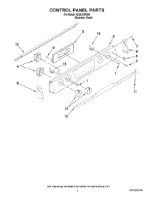 02 - Control Panel Parts parts for Whirlpool Range ISE630WS00 from AppliancePartsPros.com