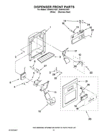 08 - Dispenser Front Parts parts for Whirlpool Refrigerator ID5HHEXVQ01 from AppliancePartsPros.com