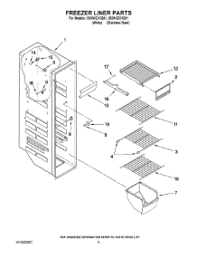 04 - Freezer Liner Parts parts for Whirlpool Refrigerator ID5HHEXVS01 from AppliancePartsPros.com