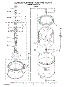 03 - Agitator, Basket And Tub Parts parts for Maytag Washer MTW5630TQ1 from AppliancePartsPros.com