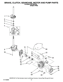 08 - Brake, Clutch, Gearcase, Motor And Pump Parts parts for Maytag Washer Dryer Combo MET3800TW0 from AppliancePartsPros.com
