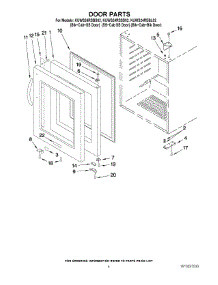 03 - Door Parts parts for Kitchenaid Wine Cooler KUWS24RSSS02 from AppliancePartsPros.com