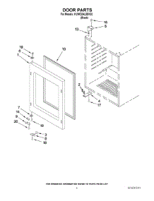 03 - Door Parts parts for Kitchenaid Wine Cooler KUWO24LSBX02 from AppliancePartsPros.com