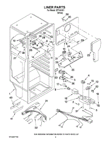 03 - Liner Parts parts for Whirlpool Refrigerator IST143301 from AppliancePartsPros.com