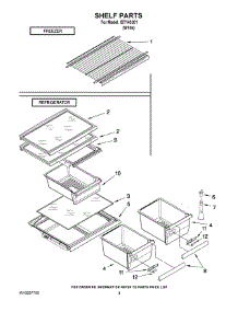 05 - Shelf Parts parts for Whirlpool Refrigerator IST143301 from AppliancePartsPros.com