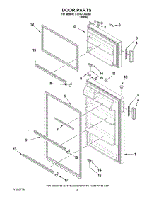 02 - Door Parts parts for Whirlpool Refrigerator ST14CKXSQ01 from AppliancePartsPros.com