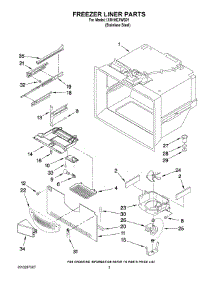 02 - Freezer Liner Parts parts for Whirlpool Refrigerator IX5HHEXWS01 from AppliancePartsPros.com
