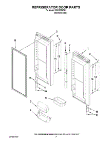 05 - Refrigerator Door Parts parts for Whirlpool Refrigerator IX5HHEXWS01 from AppliancePartsPros.com