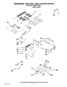 02 - Burners, Grates, And Lights Parts parts for Kitchenaid Grill KBNU271VSS00 from AppliancePartsPros.com