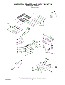 02 - Burners, Grates, And Lights Parts parts for Kitchenaid Grill KBNU361VSS00 from AppliancePartsPros.com