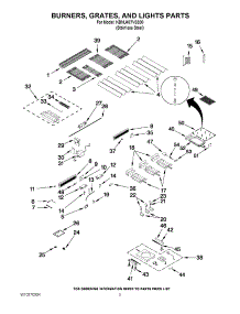02 - Burners, Grates, And Lights Parts parts for Kitchenaid Grill KBNU487VSS00 from AppliancePartsPros.com