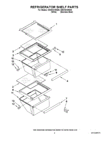 03 - Refrigerator Shelf Parts parts for Whirlpool Refrigerator ID5HHEXWQ00 from AppliancePartsPros.com