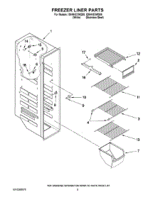 04 - Freezer Liner Parts parts for Whirlpool Refrigerator ID5HHEXWQ00 from AppliancePartsPros.com
