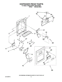 08 - Dispenser Front Parts parts for Whirlpool Refrigerator ID5HHEXWQ00 from AppliancePartsPros.com