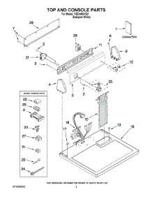 02 - Top And Console Parts parts for Whirlpool Dryer YIED4400VQ1 from AppliancePartsPros.com