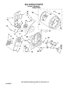 03 - Bulkhead Parts parts for Whirlpool Dryer YIED4400VQ1 from AppliancePartsPros.com
