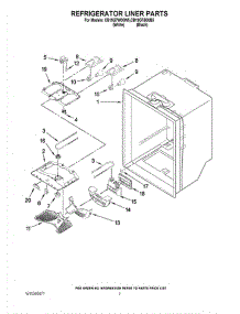 04 - Refrigerator Liner Parts parts for Whirlpool Refrigerator CB19G7W00W5 from AppliancePartsPros.com