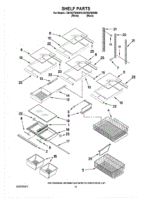 07 - Shelf Parts parts for Whirlpool Refrigerator CB19G7W00W5 from AppliancePartsPros.com