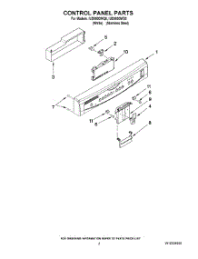 02 - Control Panel Parts parts for Whirlpool Dishwasher IUD8000WS0 from AppliancePartsPros.com
