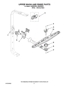07 - Upper Wash And Rinse Parts parts for Whirlpool Dishwasher IUD8000WS0 from AppliancePartsPros.com