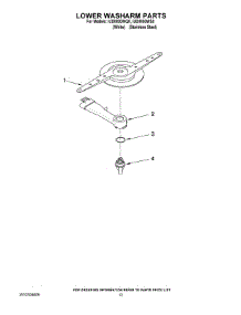 11 - Lower Washarm Parts parts for Whirlpool Dishwasher IUD8000WS0 from AppliancePartsPros.com