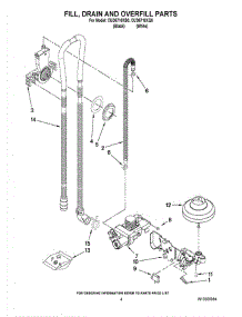04 - Fill, Drain And Overfill Parts parts for Whirlpool Dishwasher CUD6710XB0 from AppliancePartsPros.com