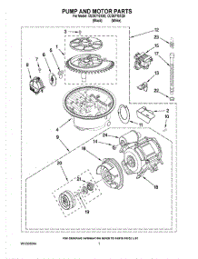 06 - Pump And Motor Parts parts for Whirlpool Dishwasher CUD6710XB0 from AppliancePartsPros.com