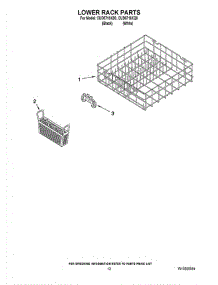 10 - Lower Rack Parts parts for Whirlpool Dishwasher CUD6710XQ0 from AppliancePartsPros.com