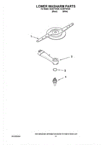 11 - Lower Washarm Parts parts for Whirlpool Dishwasher CUD6710XQ0 from AppliancePartsPros.com