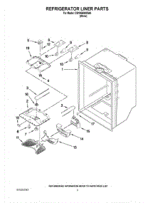 02 - Refrigerator Liner Parts parts for Whirlpool Refrigerator CB19G6W00W6 from AppliancePartsPros.com