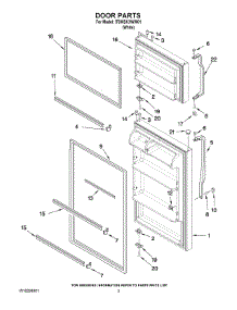 02 - Door Parts parts for Whirlpool Refrigerator IT8WSKXWW01 from AppliancePartsPros.com