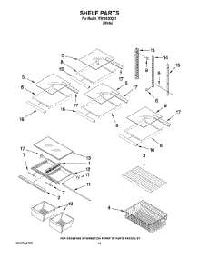 07 - Shelf Parts parts for Whirlpool Refrigerator ITB19330Q01 from AppliancePartsPros.com