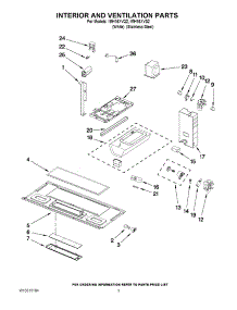 03 - Interior And Ventilation Parts parts for Whirlpool Microwave IMH16XVQ2 from AppliancePartsPros.com