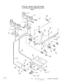 04 - Burner Section parts for Whirlpool Range 1835^3A from AppliancePartsPros.com